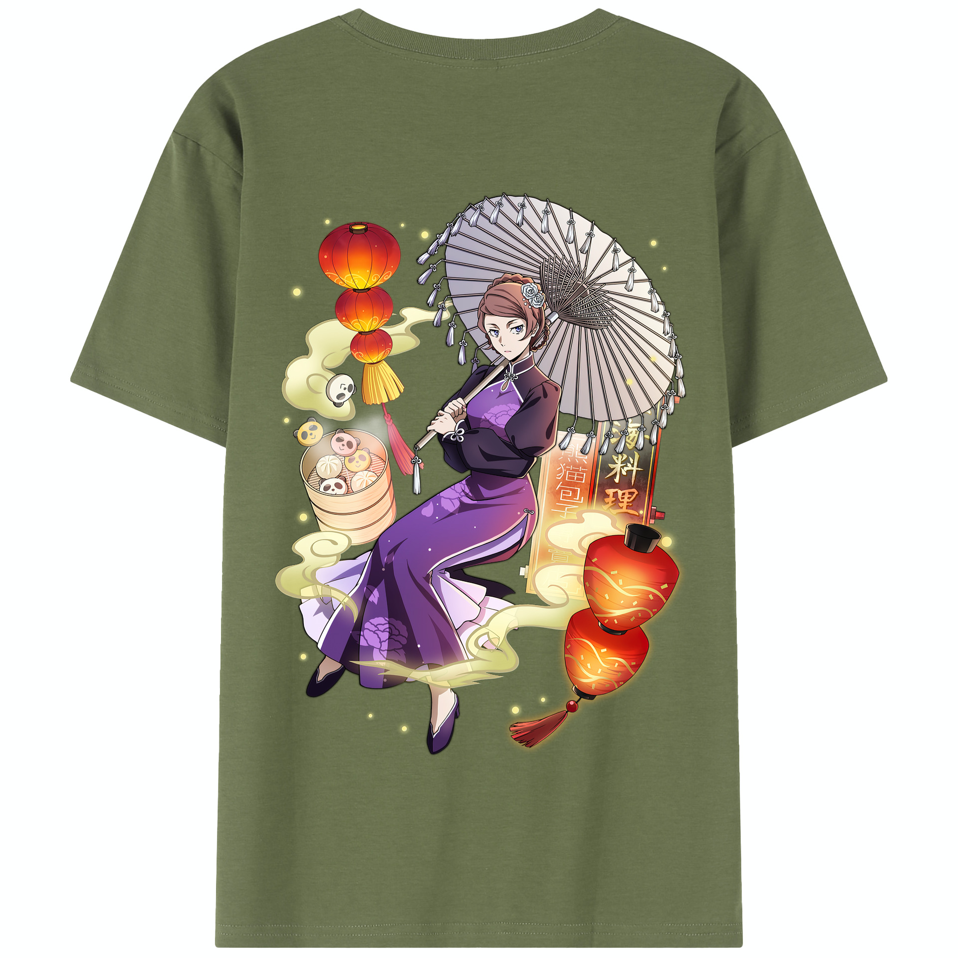 （画像用） 文豪ストレイドッグス Bungo Stray Dogs 綿100％半袖Tシャツ（背面プリント）